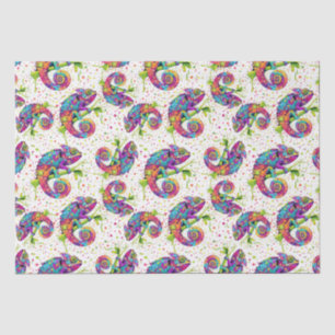 Chameleon Paint Stains Watercolor Style Tissue Paper