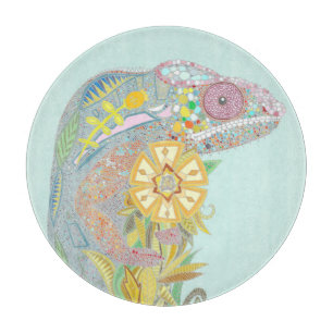 chameleon pastel cutting board