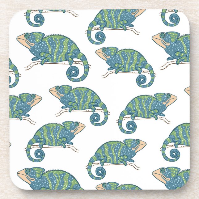 Chameleon Pattern Coaster (Front)