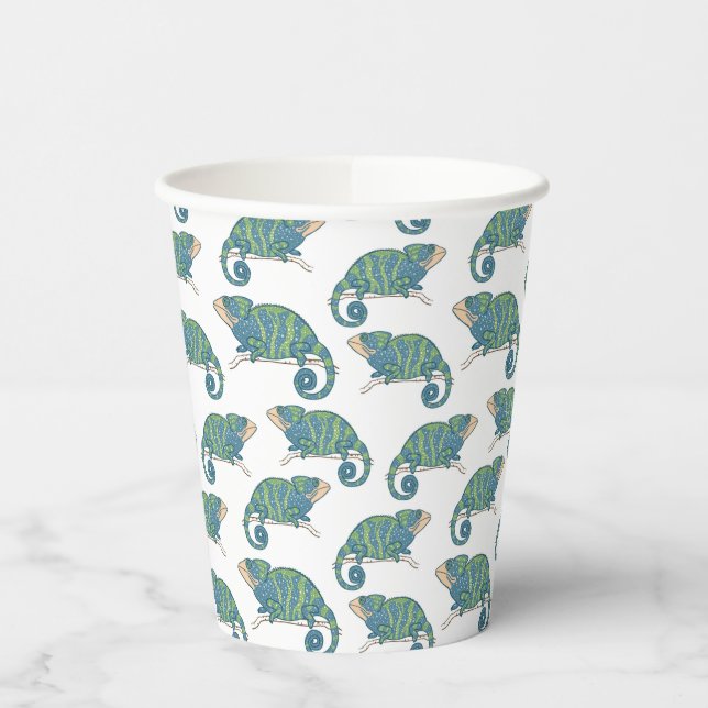 Chameleon Pattern Paper Cups (Left)