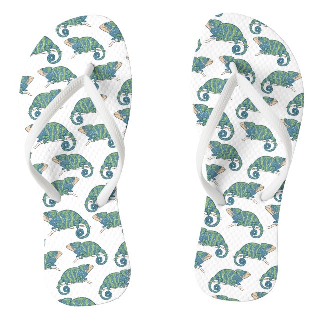 Chameleon Pattern Thongs (Footbed)