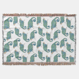 Chameleon Pattern Throw Blanket