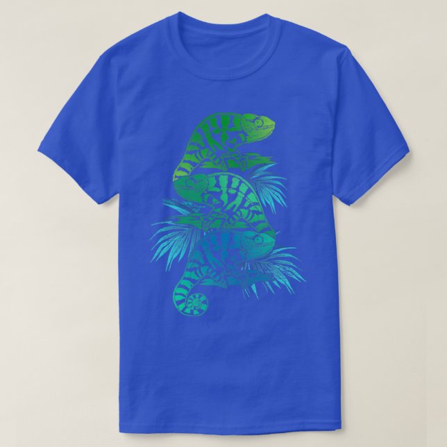 Chameleon Pet Reptile Retro Chameleons T-Shirt (Design Front)