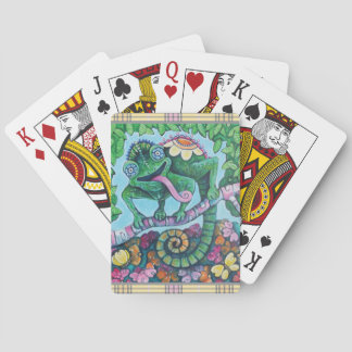 Chameleon & Plaid Playing Cards
