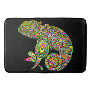 Chameleon Psychedelic Fantasy Bath Mat