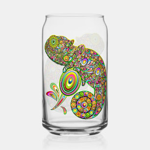 Chameleon Psychedelic Fantasy Can Glass