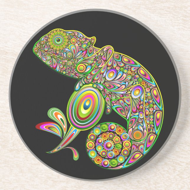 Chameleon Psychedelic Fantasy Coaster (Front)
