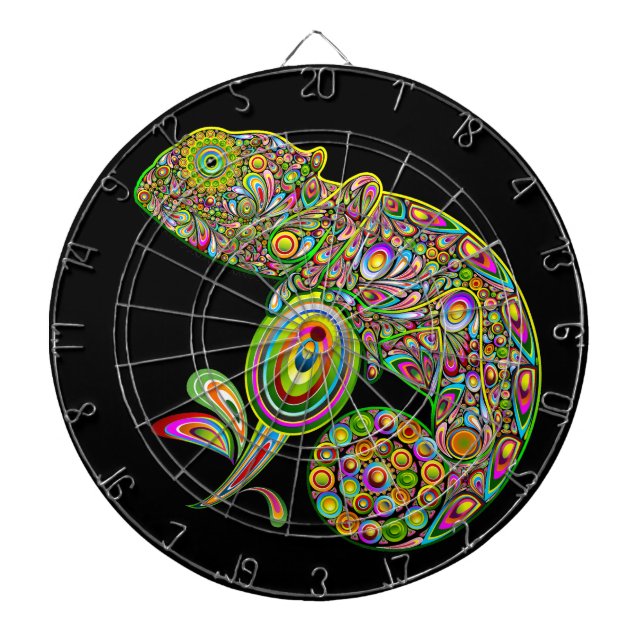 Chameleon Psychedelic Fantasy Dartboard (Front)