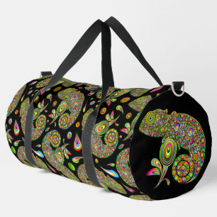 Chameleon Psychedelic Fantasy Duffle Bag