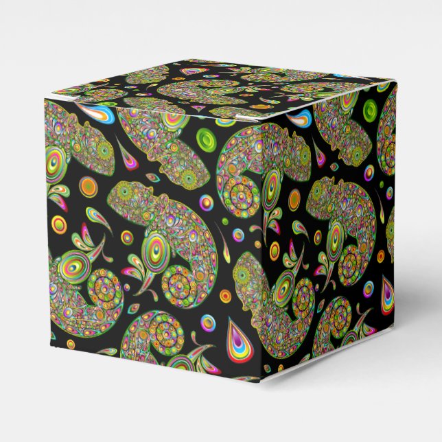 Chameleon Psychedelic Fantasy Favour Box (Front Side)