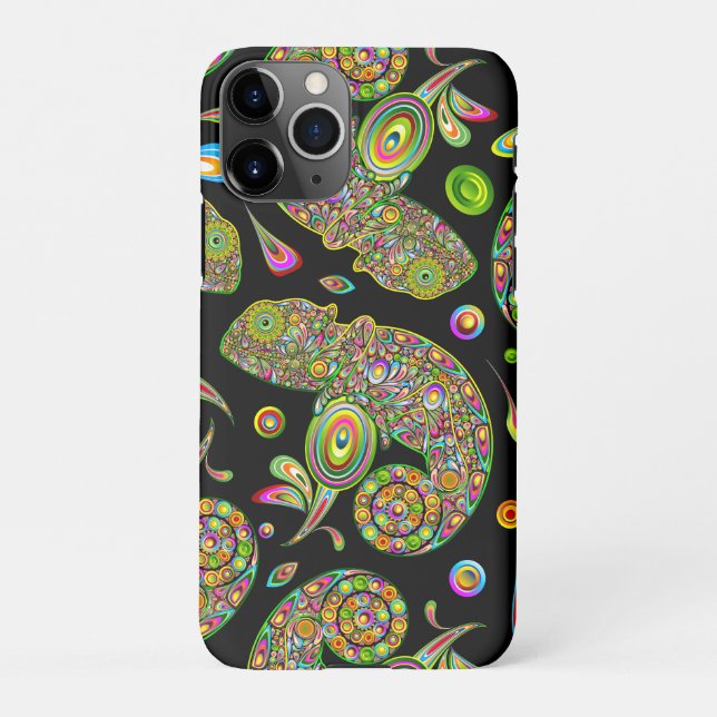 Chameleon Psychedelic Fantasy iPhone Case (Back)
