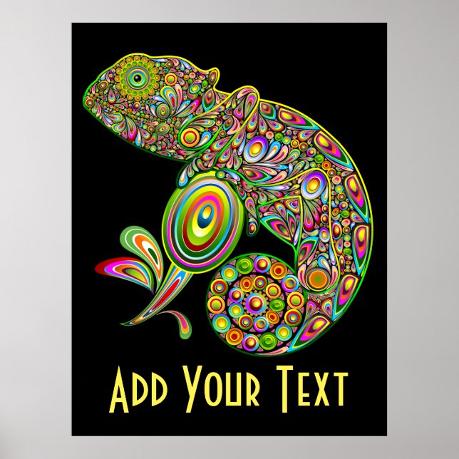 Chameleon Psychedelic Fantasy Poster (Front)