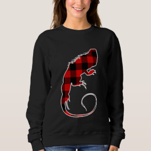 Chameleon Red Buffalo Plaid Lizard Matching Pj Fam Sweatshirt