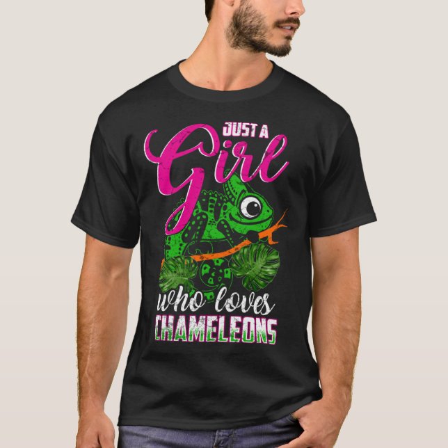 Chameleon Reptile Animal Girl Woman T-Shirt (Front)