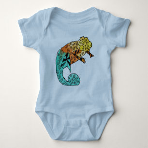 Chameleon reptile ink baby bodysuit