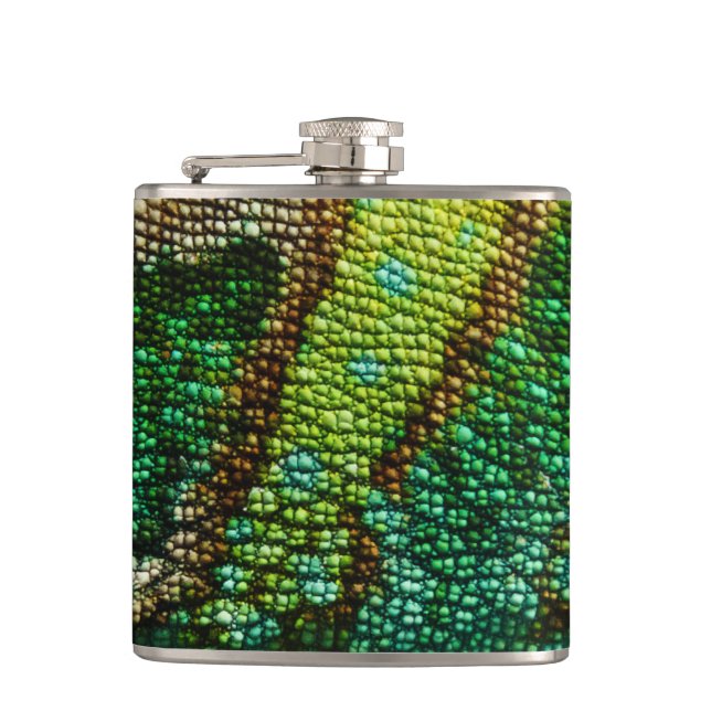 Chameleon Skin Hip Flask (Front)