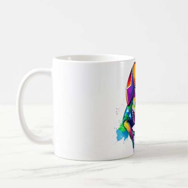 Chameleon Spirit Rainbow Cap Tee Coffee Mug (Left)