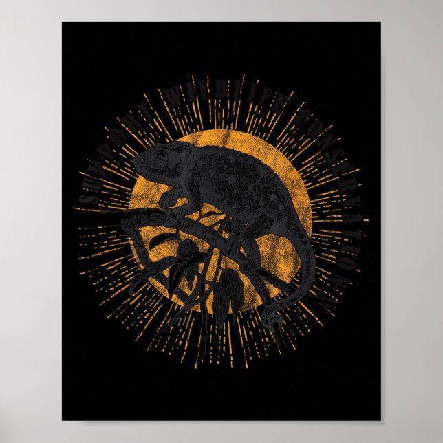 Chameleon Wildlife Conservation Animal Reptile Lov Poster (Front)