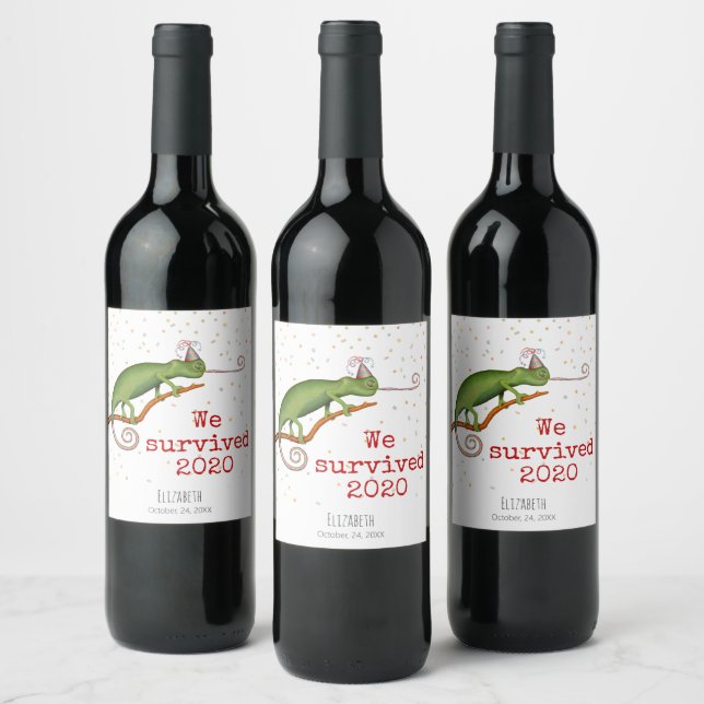 Chameleon Wine Label (Bottles)