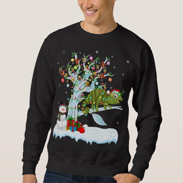 Chameleon Xmas Element Tree Lighting Chameleon Chr Sweatshirt (Front)