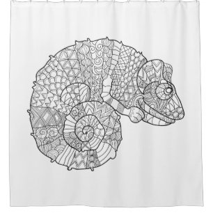 Chameleon Zendoodle Shower Curtain