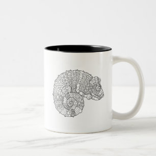 Chameleon Zendoodle Two-Tone Coffee Mug