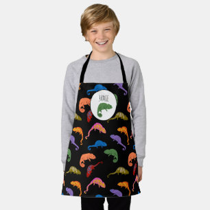Chameleons Colourful Reptile Lizards Kids  Apron