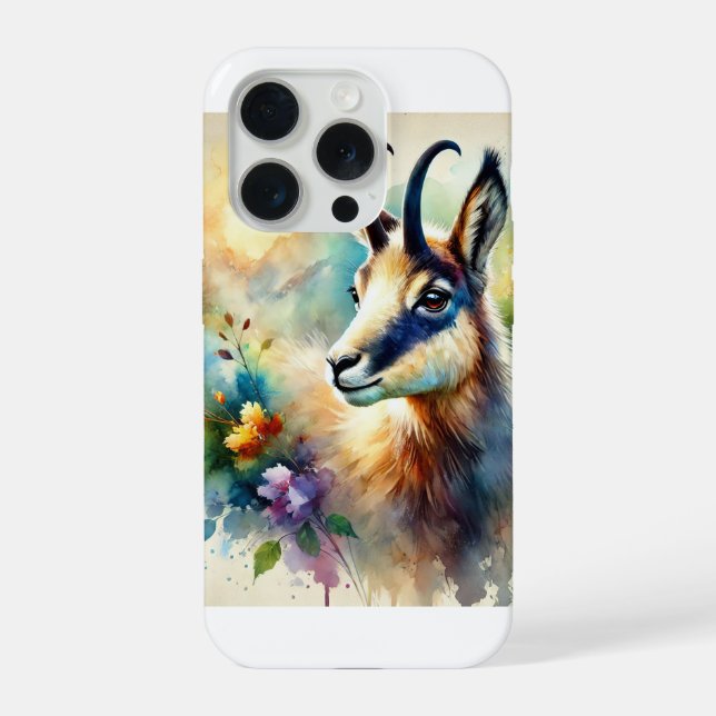 Chamois 111024AREF135 - Watercolor iPhone Case (Back)