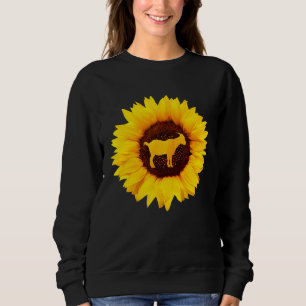 Chamois  For Women Men Goat Antelope Sunflower Sweatshirt