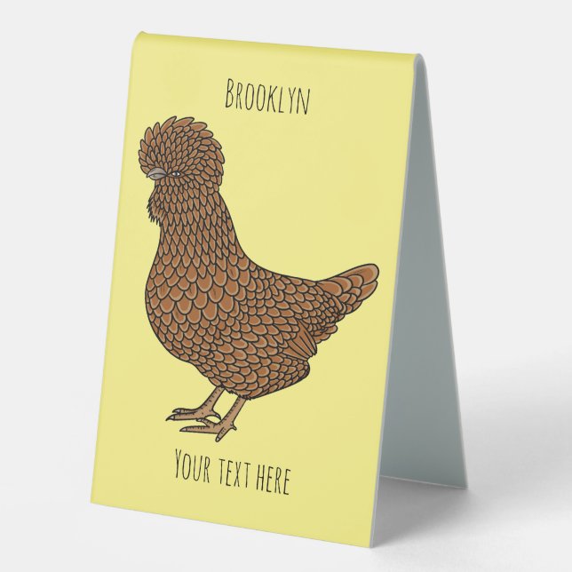 Chamois polish chicken cartoon illustration (Front)