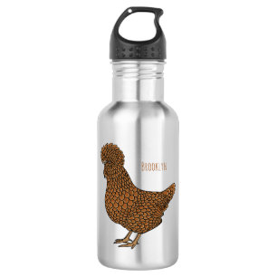 Chamois polish chicken cartoon illustration 532 ml water bottle