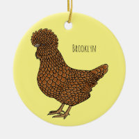 Chamois polish chicken cartoon illustration