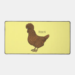 Chamois polish chicken cartoon illustration desk mat