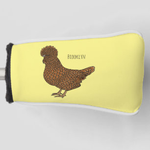 Chamois polish chicken cartoon illustration  golf head cover