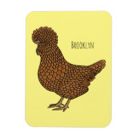 Chamois polish chicken cartoon illustration