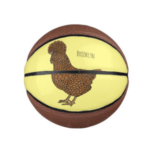 Chamois polish chicken cartoon illustration mini basketball