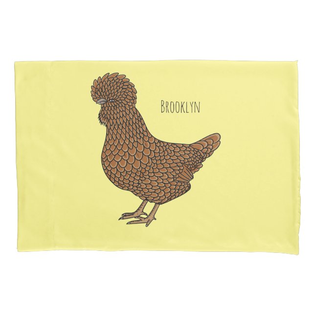 Chamois polish chicken cartoon illustration pillowcase (Front)