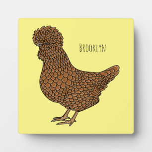 Chamois polish chicken cartoon illustration  plaque