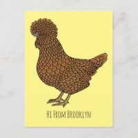 Chamois polish chicken cartoon illustration
