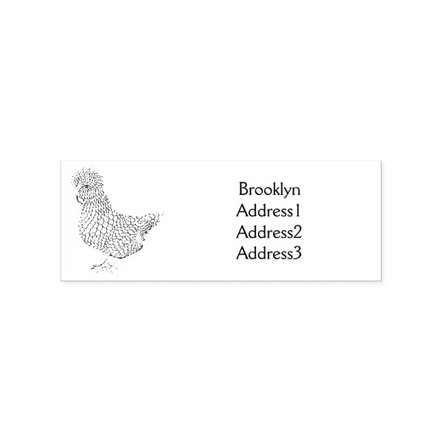 Chamois polish chicken cartoon illustration  rubber stamp (Imprint)