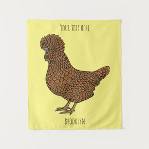 Chamois polish chicken cartoon illustration tapestry
