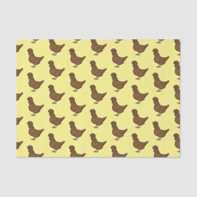 Chamois polish chicken cartoon illustration tissue paper (Front)