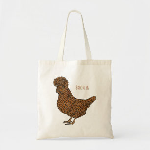 Chamois polish chicken cartoon illustration tote bag