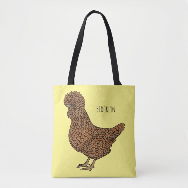 Chamois polish chicken cartoon illustration  tote bag (Front)
