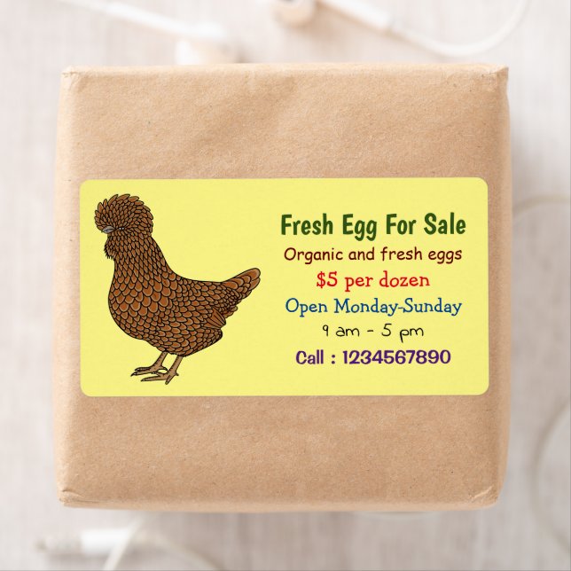 Chamois polish chicken fresh egg sign for sale (Insitu)
