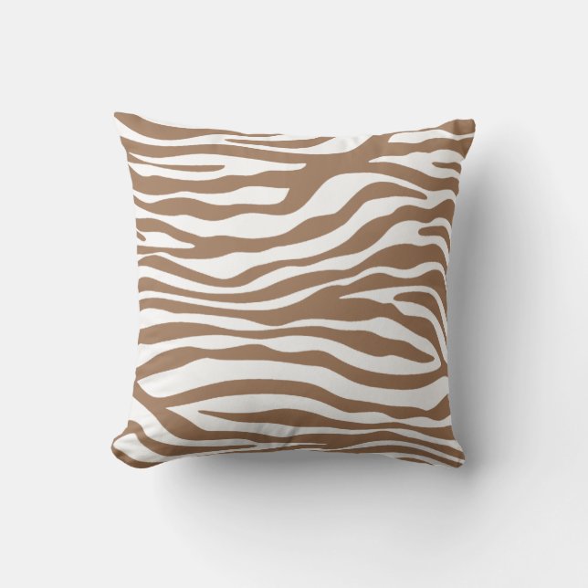 Chamoisee Zebra Animal Print Cushion (Front)