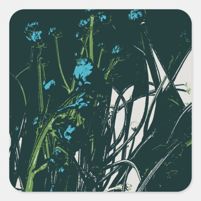 chamomile blue mood square sticker (Front)