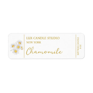 Chamomile Candle Label Return Address Label