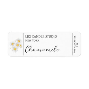 Chamomile Candle Label Return Address Label
