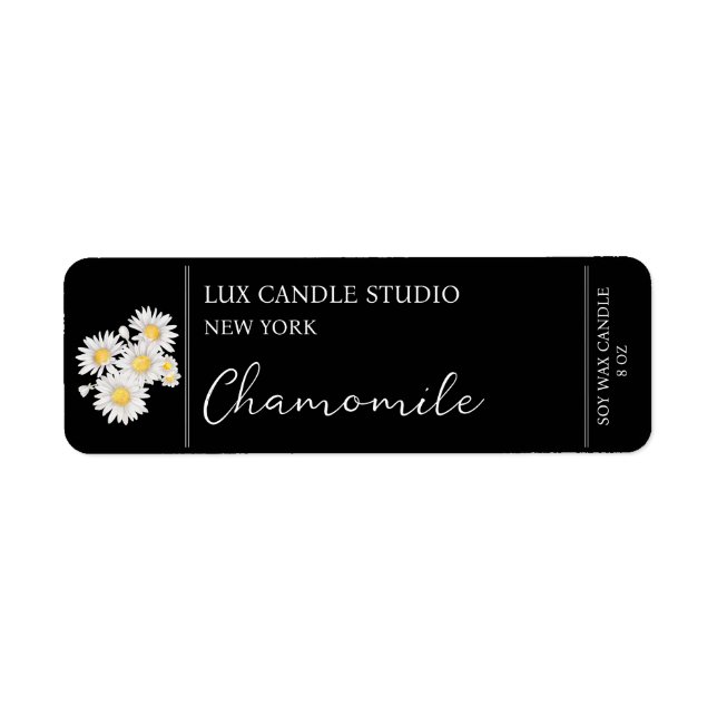 Chamomile Candle Label Return Address Label (Front)